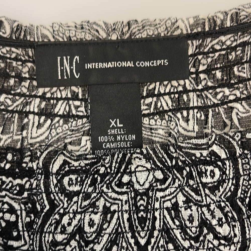 INC International Concepts Sheer Blouse - Picture 3 of 3